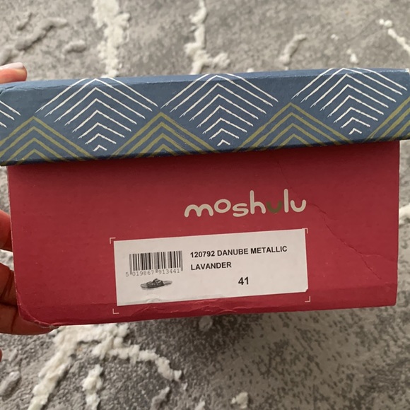NIB Moshulu Danube Metallic Lavender Sandals size Eur 41/ US 9 - Picture 4 of 11